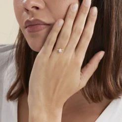 Discount Histoire d'Or Bague Or Jaune Solitaire Harrietta Oxyde De Zirconium