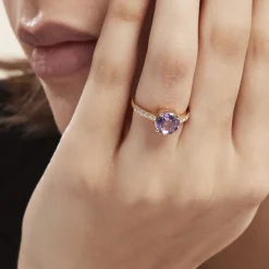Histoire d'Or Bague Or Jaune Terese Améthyste* Bagues|Bagues Avec Pierre