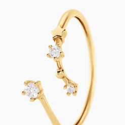 Outlet Histoire d'Or Bague Orion Or Jaune Oxyde De Zirconium