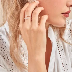 Histoire d'Or Bague Orpheus Or Blanc Diamant Synthétique* Bagues|Bagues Avec Pierre