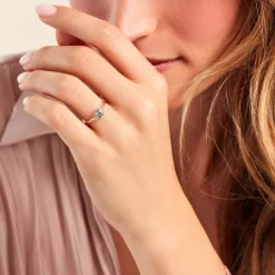 Best Histoire d'Or Bague Pansy Or Jaune Topaze Oxyde De Zirconium or jaune topaze bleu sky