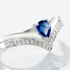 Histoire d'Or Bague Pasqualina Or Blanc Saphir Et Diamant* Bagues|Bagues Avec Pierre