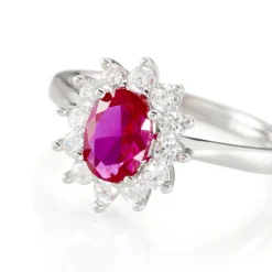 Histoire d'Or Bague Perez Argent Blanc Oxyde De Zirconium argent blanc oxyde rouge