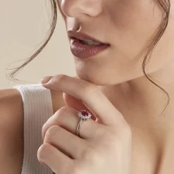 Histoire d'Or Bague Perez Argent Blanc Oxyde De Zirconium argent blanc oxyde rouge