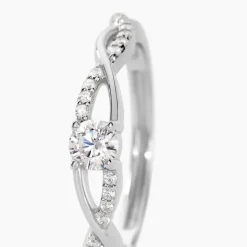 New Histoire d'Or Bague Phoebus Argent Blanc Oxyde De Zirconium