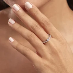 New Histoire d'Or Bague Phoebus Argent Blanc Oxyde De Zirconium