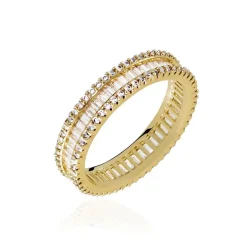 Histoire d'Or Bague Plaqué Or Gallez Oxydes De Zirconium