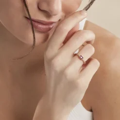 Hot Histoire d'Or Bague Plaqué Or Jaune Calvina Pierre Synthétique