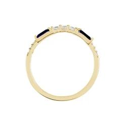 Clearance Histoire d'Or Bague Plaqué Or Jaune Calvin Oxyde De Zirconium plaqué or jaune verre bleu