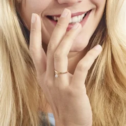 Discount Histoire d'Or Bague Plaqué Or Jaune Lynnha Oxyde De Zirconium