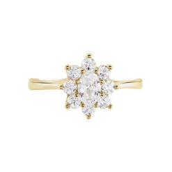 Online Histoire d'Or Bague Plaqué Or Mahats Oxyde De Zirconium