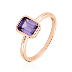 Histoire d'Or Bague Purple Mood Argent Rose Oxyde De Zirconium* Bagues|Bagues Fantaisie