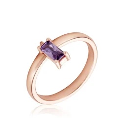 Histoire d'Or Bague Purple Mood Argent Rose Oxyde De Zirconium* Bagues|Bagues Fantaisie