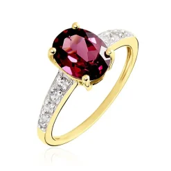 Histoire d'Or Bague Rhodolite Fever Or Jaune Rhodolite Oxyde De Zirconium* Bagues|Bagues Avec Pierre