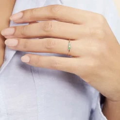 New Histoire d'Or Bague Richie Or Jaune Emaraude