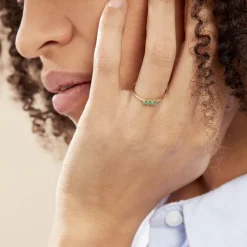 New Histoire d'Or Bague Richie Or Jaune Emaraude