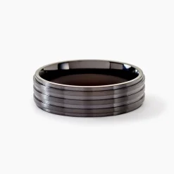 Histoire d'Or Bague Rico Acier Noir