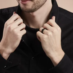 Histoire d'Or Bague Rico Acier Noir