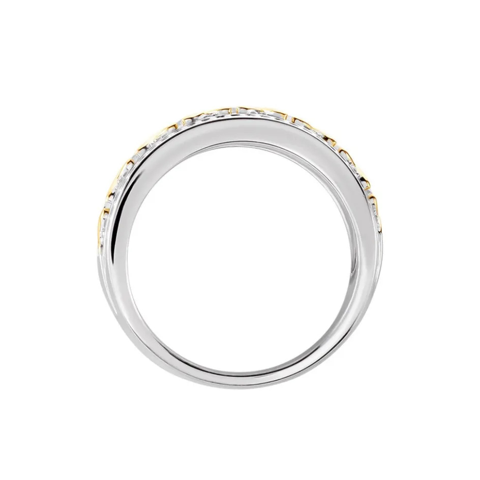 Best Histoire d'Or Bague Rome Argent Bicolore Oxyde De Zirconium