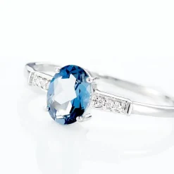 Sale Histoire d'Or Bague Royanne Or Blanc Topaze Et Oxyde De Zirconium