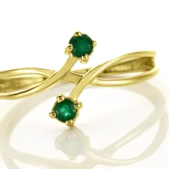 Histoire d'Or Bague Ruqaya Or Jaune Emeraude* Bagues|Bagues Avec Pierre