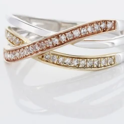 Histoire d'Or Bague Sabera Or Tricolore Diamant* Bagues|Bagues Avec Pierre