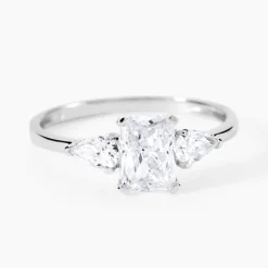 Sale Histoire d'Or Bague Saelle Or Blanc Oxyde De Zirconium