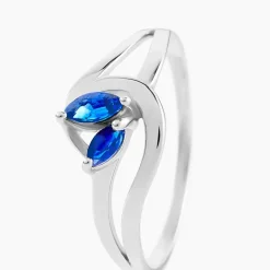 Hot Histoire d'Or Bague Sakina Or Blanc Saphir