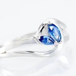 Hot Histoire d'Or Bague Sakina Or Blanc Saphir