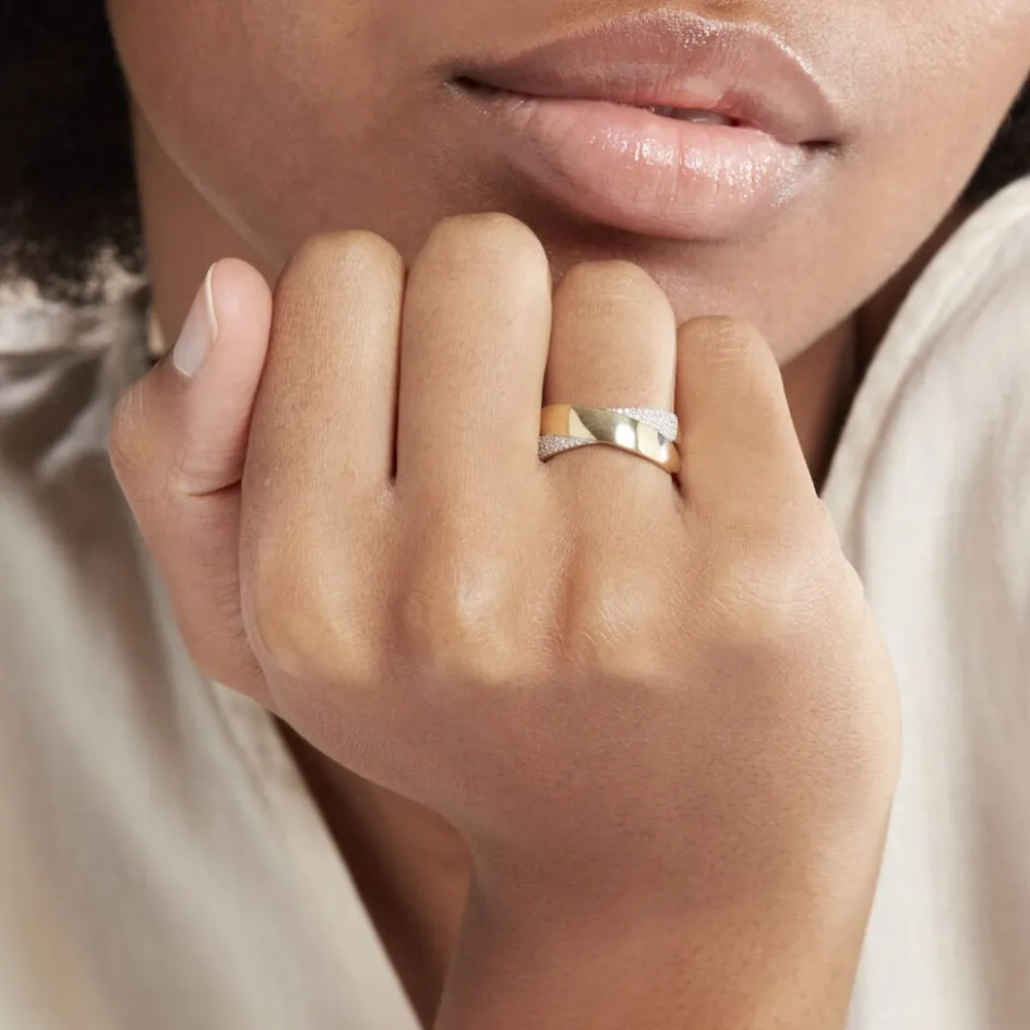 Histoire d'Or Bague Sakura Or Bicolore Diamant* Bagues|Bagues Avec Pierre