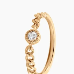 New Histoire d'Or Bague Serenity Plaque Or Jaune Oxyde De Zirconium