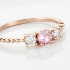 Histoire d'Or Bague Shahar Argent Rose Oxyde De Zirconium