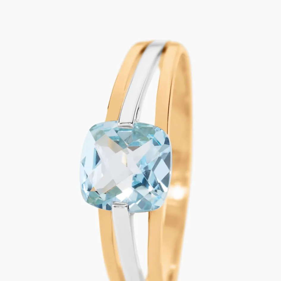 Histoire d'Or Bague Sidoine Or Bicolore Topaze* Bagues|Bagues Avec Pierre