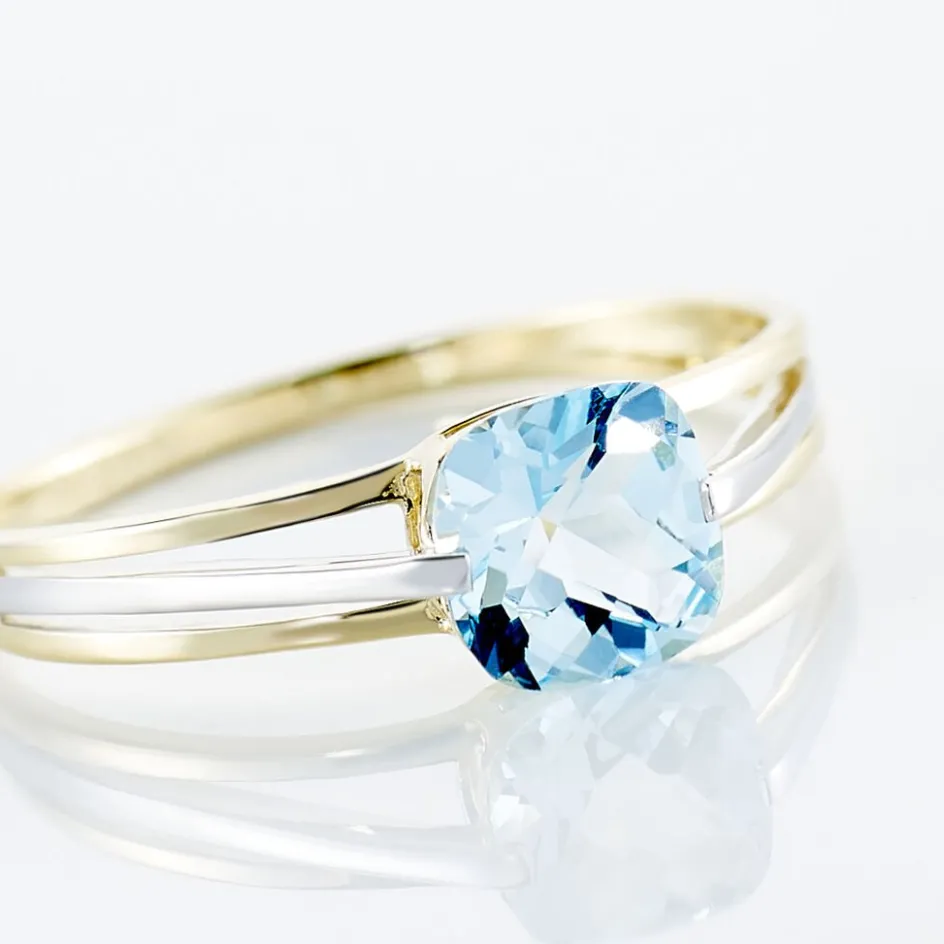 Histoire d'Or Bague Sidoine Or Bicolore Topaze* Bagues|Bagues Avec Pierre