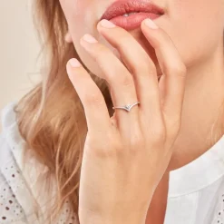 Histoire d'Or Bague Sirius Or Blanc Diamant Synthétique* Bagues|Bagues Avec Pierre