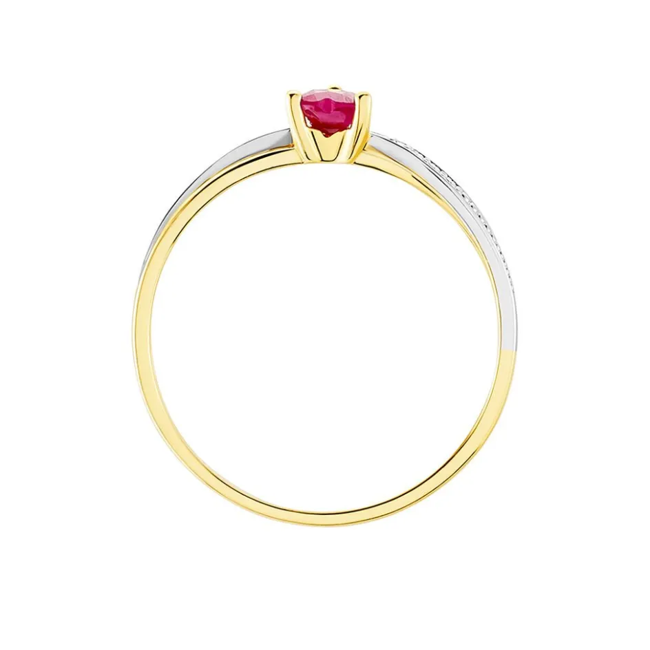 Online Histoire d'Or Bague Skylar Or Bicolore Rubis Diamant
