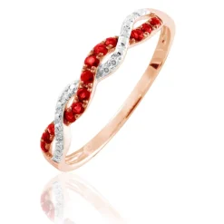 Sale Histoire d'Or Bague Sofia Or Rose Rubis Et Diamant