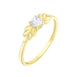 New Histoire d'Or Bague Solitaire Alexine Or Jaune Oxyde De Zirconium