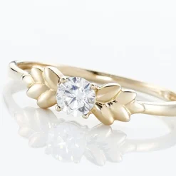 New Histoire d'Or Bague Solitaire Alexine Or Jaune Oxyde De Zirconium