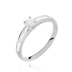 Online Histoire d'Or Bague Solitaire Anastasiane Or Blanc Diamant