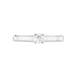 Online Histoire d'Or Bague Solitaire Anastasiane Or Blanc Diamant