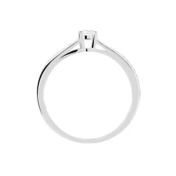 Clearance Histoire d'Or Bague Solitaire Aramis Or Blanc Diamant