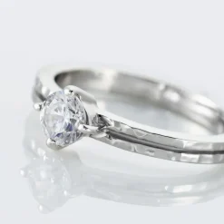 Histoire d'Or Bague Solitaire Argent Blanc Candi Oxyde De Zirconium* Bagues|Bagues Fantaisie