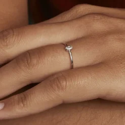 Histoire d'Or Bague Solitaire Argent Blanc  1er Solitaire Oxyde De Zirconium* Bagues|Bagues Fantaisie