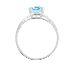 Histoire d'Or Bague Solitaire Armaelle Or Blanc Topaze or blanc topaze bleu sky