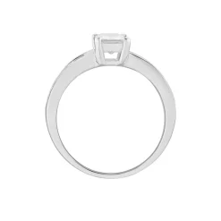 Discount Histoire d'Or Bague Solitaire Aronn Argent Blanc Oxyde De Zirconium