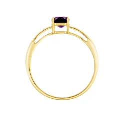 New Histoire d'Or Bague Solitaire Arzula Or Jaune Amethyste or jaune amethyste violette