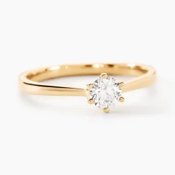 Histoire d'Or Bague Solitaire Athena or jaune diamant