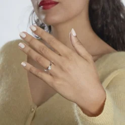 Histoire d'Or Bague Solitaire Celina Or Blanc Diamant