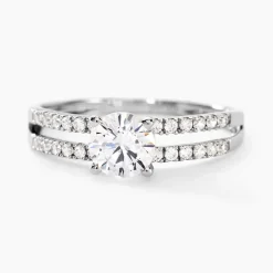 Clearance Histoire d'Or Bague Solitaire Cesarine De Zirconium or blanc oxyde